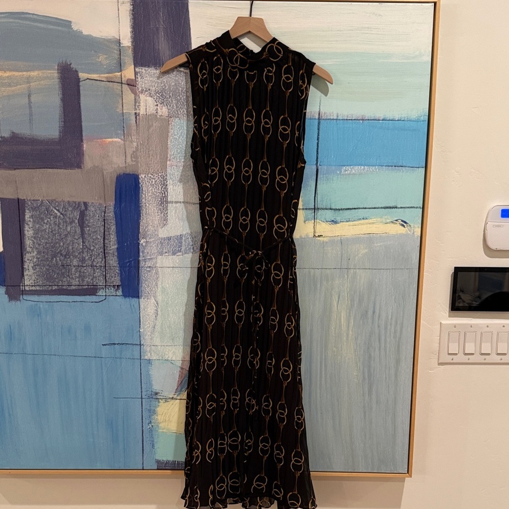 NWT Banana Republic Pleated Tie Waist Maxi Dress Size M